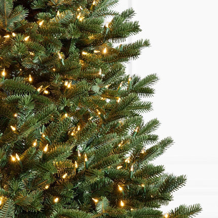 Árbol de Navidad Verde Premium con Luces LED – Ramas Articuladas y Base Metálica con Ruedas