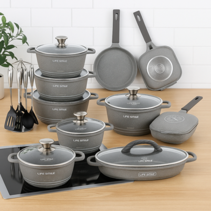 Conjunto de Ollas de Cerámica 19 Piezas Antiadherentes