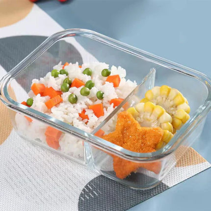 Conjunto de Recipientes Organizadores de Vidrio Templado con Tapa Antiderrame