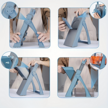 Cortador de Verduras Multifuncional en Acero Inoxidable con Hoja Ajustable