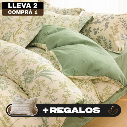 Juego de Cama Completo Luna Estampado en Algodón y Poliéster